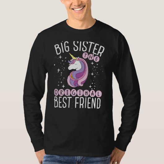 Big Sister The Original Best Friend Backprint Big  Tシャツ (正面)