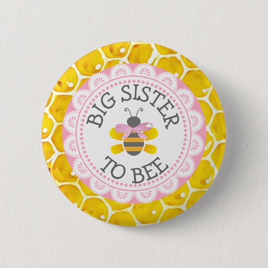 Big Sister to Bee Baby Showerボタン 缶バッジ (正面)