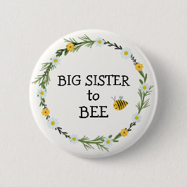 Big Sister to Bee Baby Shower 缶バッジ