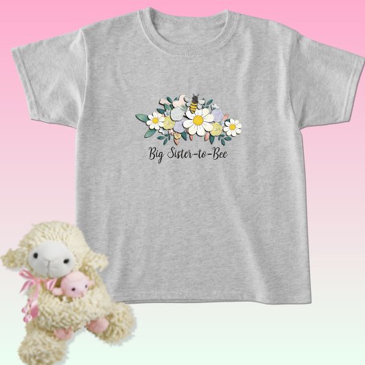 Big Sister-to-Bee Baby Shower  Tシャツ