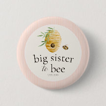 Big Sister To Bee Pink Girl Baby Shower Family 