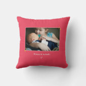 Big Sister Unicornの写真と文字ピンクに昇格 クッション (裏面)