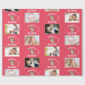 Big Sister Unicorn 5に昇格した写真+文字ピンク ラッピングペーパー (フラット)