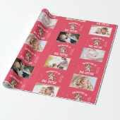 Big Sister Unicorn 5に昇格した写真+文字ピンク ラッピングペーパー (アンロールド)