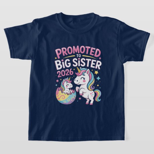 Big Sister Upgrade 2026 – Magical Unicorn Edition  Tシャツ (レイダウン)