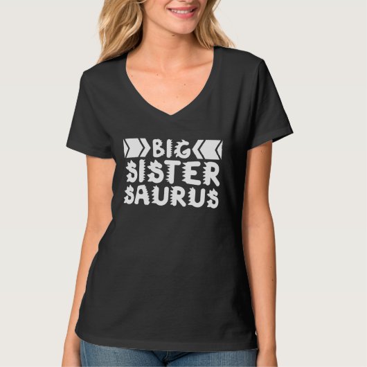 Big Sistersaurus Dinosaur Big Sister Saurus Rex Di Tシャツ (正面)