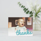 Big Sketch Boy感謝してい's誕生日写真ありがとう ポストカード (スタンド正面)