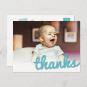 Big Sketch Boy感謝してい's誕生日写真ありがとう ポストカード (正面/裏面)