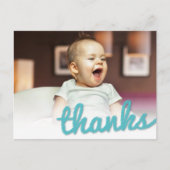 Big Sketch Boy感謝してい's誕生日写真ありがとう ポストカード (正面)