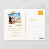 Big Sketch Twins 感謝してい誕生日写真ありがとう ポストカード (裏面)