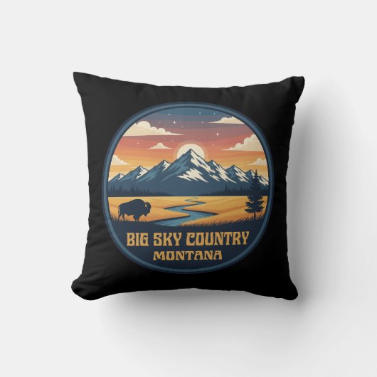 Big Sky Country Montana クッション (正面)