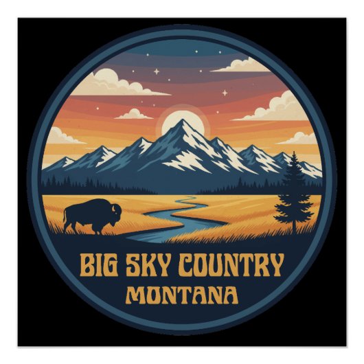 Big Sky Country Montana ポスター (正面)