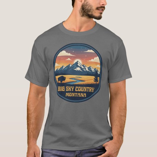 Big Sky Country Montana Tシャツ (正面)