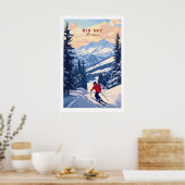 Big Sky Montana Poster - Ski Print 1 ポスター (キッチン)