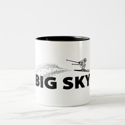 Big Sky Resort Montana Ski Jumper ツートーンマグカップ (中央)
