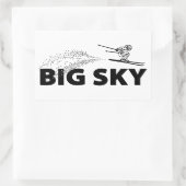 Big Sky Resort Montana Ski Jumper 長方形シール (バッグ)