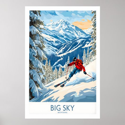 Big Sky Ski Poster 1 ポスター (正面)