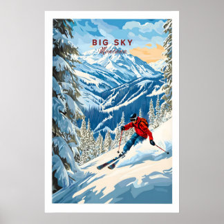 Big Sky Ski Print 1 ポスター