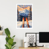 Big Sky Wall Art Poster - Ski Print 1 ポスター (ホームオフィス)
