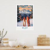 Big Sky Wall Art Ski Poster 1 ポスター (キッチン)