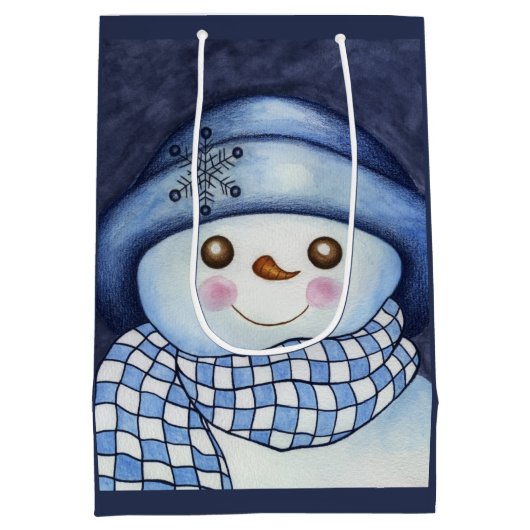 Big Snowman Gift Bag ミディアムペーパーバッグ (裏面)