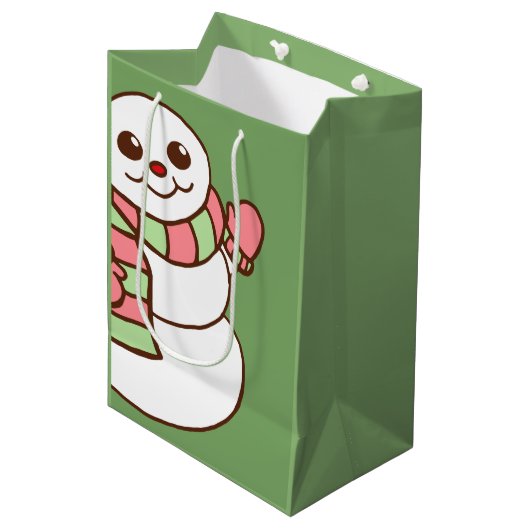 Big Snowman Gift Bag ミディアムペーパーバッグ (正面アングル)