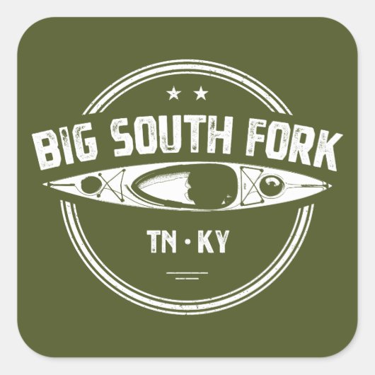 Big South Fork National River Kayak スクエアシール (正面)