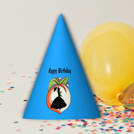 Big Southern Peach Silhouette Lady Hoop Skirt Blue パーティーハット