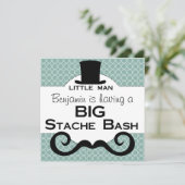 BIG Stache Bash誕生日招待状 招待状 (スタンド正面)