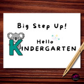 Big Step Up Hello Kindergarten Graduation カード