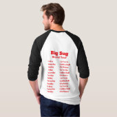 Big Sug ワールドツアーベースボールシャツ Tシャツ (裏面フル)