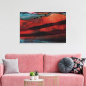 Big Sun, Dark Clouds Watercolor キャンバスプリント (インサイチュ (リビング))