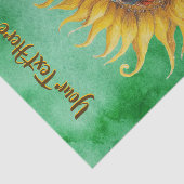 Big Sunflower Childs Face Watercolour Look Green 薄葉紙 (詳細)