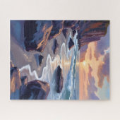 Big Sur, California Coast Painting ジグソーパズル (横)