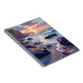 Big Sur, California Coastal Art Painting ノートブック (右側)