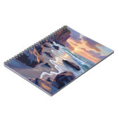 Big Sur, California Coastal Art Painting ノートブック (左側)