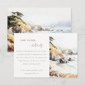 Big Sur, California Landscape Wedding Details エンクロージャーカード (正面/裏面)