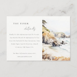 Big Sur, California Landscape Wedding Details エンクロージャーカード