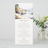 Big Sur, California Landscape Wedding Menu Card 招待状 (スタンド正面)