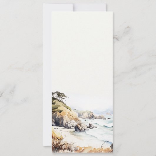 Big Sur, California Landscape Wedding Menu Card 招待状 (裏面)