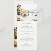 Big Sur, California Landscape Wedding Menu Card 招待状 (正面/裏面)