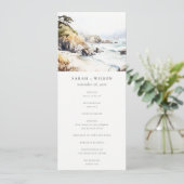 Big Sur, California Landscape Wedding Program 招待状 (スタンド正面)