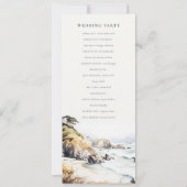 Big Sur, California Landscape Wedding Program 招待状 (裏面)
