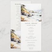 Big Sur, California Landscape Wedding Program 招待状 (正面/裏面)