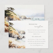 Big Sur, California Landscape Wedding Reception エンクロージャーカード (正面/裏面)