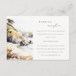 Big Sur, California Landscape Wedding Reception エンクロージャーカード