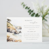 Big Sur, California Landscape Wedding Reception エンクロージャーカード (スタンド正面)