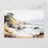 Big Sur, California Landscape Wedding Reception エンクロージャーカード (裏面)