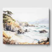 Big Sur, California Watercolor Landscape Wedding ゲストブック (裏面)