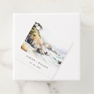 Big Sur, California Watercolor Landscape Wedding フェイバータグ